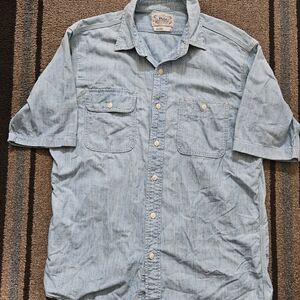 Vintage Polo Ralph Lauren Authentic Dungarees Light Blue Cotton Shirt M